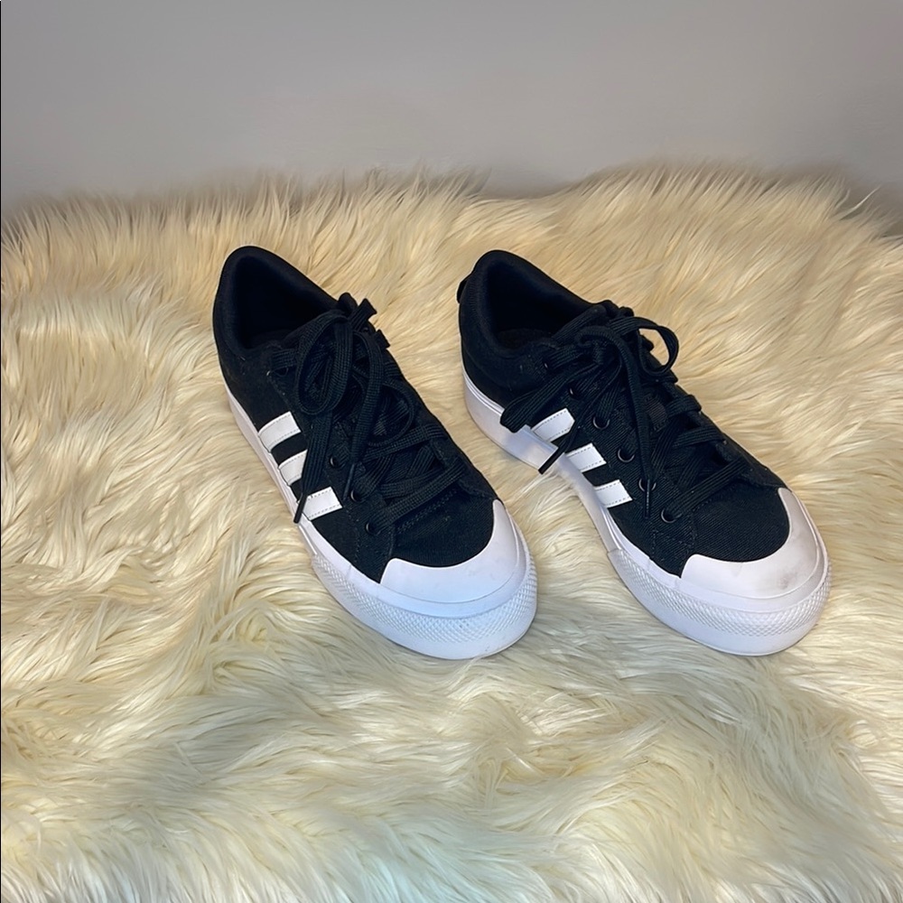 Adidas Classic Black and White Trainers